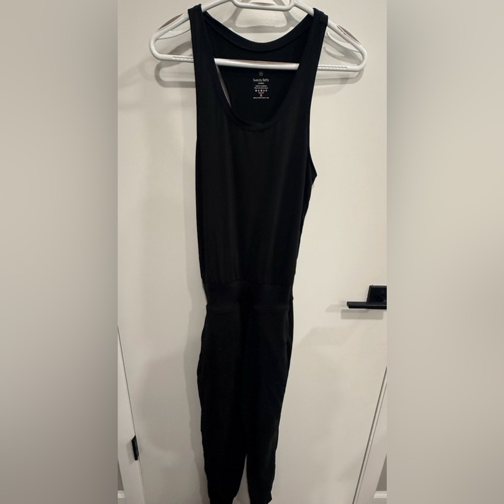 Sweaty Betty of London XS Sleeveless Black Jumpsuit Cotton - Picture 4 of 5